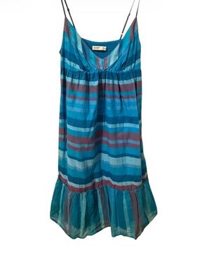 Old Navy Ruffles Layers Breezy Blues Print Lightweight Dress ⭐️⭐️⭐️⭐️⭐️